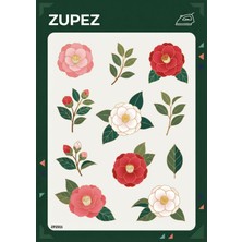 Zupez Çiçek Temalı Ütüyle Uygulanabilir Transfer Tasarım Premium Baskı ZPZ011