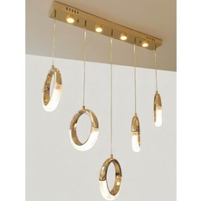 Avonni AV-7044-017-5-YM Sarı Kaplama Modern Avize LED Metal Pleksi 70X20 cm