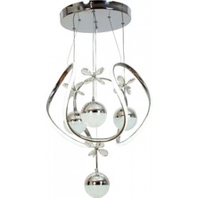 Avonni AV-7014-6118-3K-4TK Krom Kaplama Modern Avize LED Alüminyum Silikon 48X48 cm