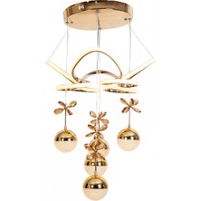 Avonni AV-7014-6160-8BKR-5TK Bakır Kaplama Modern Avize LED Alüminyum Silikon 55X55 cm