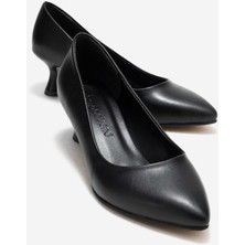Ccway Kadın Stiletto Ayakkabı; Siyah Cilt