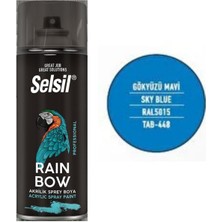 Selsil Raınbow Akrılık Sprey Boya Gökyüzü Mavi RAL5015