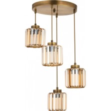 Avonni AV-7013-383-4Y-E Eskitme Kaplama Modern Avize E27 Metal Kristal 30 cm