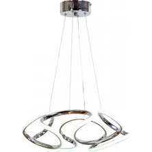Avonni AV-7014-6117-4K Krom Kaplama Modern Avize LED Alüminyum Silikon H: 80 cm, WxD: 45x42 cm