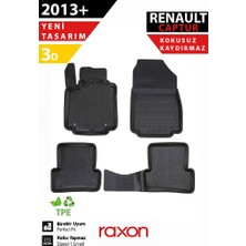 Raxon Renault Captur 2013+ 3D Havuzlu Paspas – Tam Uyumlu | Su Geçirmez, Kaymaz