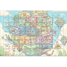 El Emeği Uçan Şehir Puzzle Yapboz 99 Parça