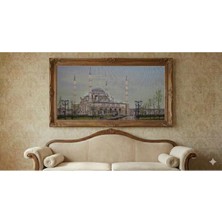 Believe Grozni Cami Dokuma Goblen Dekoratif Çerçevesiz Pano Tablo 70*135