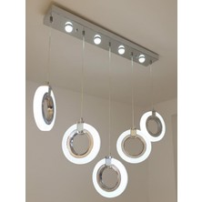 Avonni AV-7044-0067-5YM-K Krom Kaplama Modern Avize LED Metal Pleksi 70X20 cm