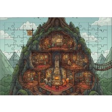 El Emeği Hayvanların Dağ Evi Puzzle Yapboz 99 Parça