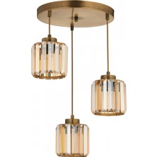 Avonni AV-7013-383-3Y-E Eskitme Kaplama Modern Avize E27 Metal Kristal 30 cm