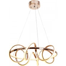 Avonni AV-7014-6123-6BKR Bakır Kaplama Modern Avize LED Alüminyum Silikon H: 80 cm, Ø: 52 cm