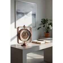 Rossev Bakır Tonlama Kare Çerçeve Çarklı Masa Saati