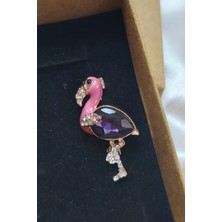 BB Bi Butik Shop Feniks Flamingo Broş ve Yaka Iğnesi