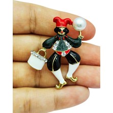 BB Bi Butik Shop Jokeren Şıklığı Inci Detaylı Özel Tasarım Broş