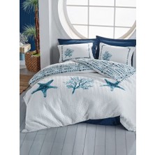 Budi Home Cotton Box Maritime Ranforce Complete Set Tek Kişilik Star Lacivert