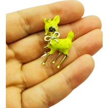BB Bi Butik Shop Sarı Ceylan Figürlü Broş