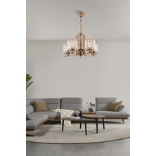 Avonni AV-7013-396-5E Eskitme Kaplama Modern Avize E27 Metal Kristal 50 cm