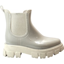Onlo Ayakkabı RN.111-1 Lastikli Plastik Su Geçirmez Kadın Yağmur Bot Çizme