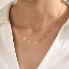 Gold Marley 14 Ayar Altın Ince Love Chain Kolye