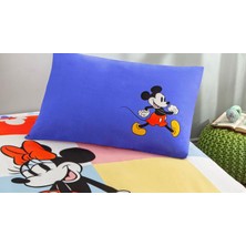 Taç Lisanslı Disney Minnie & Mickey Tek Kişilik Pamuk Lastikli Çarşaf Seti 2 Parça