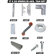 Sineklik Aksesuar Seti 17X25 – Vida Dahil Tüm Parçalar Tam Takım