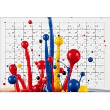 El Emeği Sıçrayan Renkler Puzzle Yapboz 99 Parça