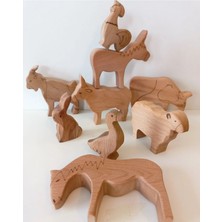 Moccotoys Montessori Çiftlik Hayvanlar Seti (Masif Ahşap)