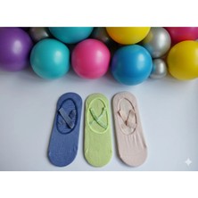 Mor Pembe Yeşil Renklerde Kadın Plates Çorabı