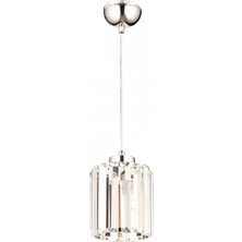 Avonni AV-7013-520-T1-K Krom Kaplama Modern Avize E27 Metal Kristal H: 60 cm, Ø: 12 cm