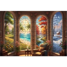 El Emeği 4 Mevsim Puzzle Yapboz 99 Parça