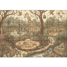 El Emeği Hayvanat Bahçesi Puzzle Yapboz 99 Parça
