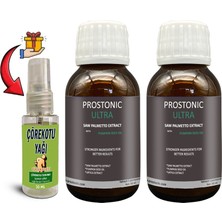 Prostonic Ultra: 2 Adet Erkeklere Sawpalmettolu Kabak Çekirdeği Ekstratlı 50 ml Şurup Yanında 30 ml Çörek Otu Masaj Yağı