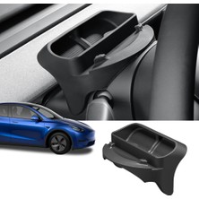 Ramm Tesla Model Y - Model 3 Direksiyon Arkasına Takılan Çok Amaçlı Silikon Düzenleyici - Siyah