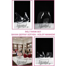 Manken İstanbul Iç Giyim Şeffaf Özel Ikili Manken Seti - Profesyonel Çamaşır Sergileme Mankeni