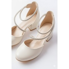 Kız Çocuk Kapalı Cırtlı Kaydırmaz Taban Topuklu - Abiye Ayakkabı