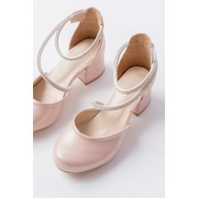 Kız Çocuk Kapalı Cırtlı Kaydırmaz Taban Topuklu - Abiye Ayakkabı