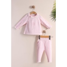 Kidello Pembe Uzun Kollu Kız Bebek Ikili Takım