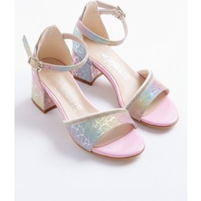 Kız Çocuk Kaydırmaz Taban Topuklu Abiye Ayakkabı