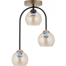 Avonni AV-7013-450-3E Eskitme/siyah Kaplama Modern Avize E27 Metal Cam 35 cm