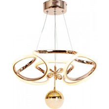 Avonni AV-7014-6117-4BKR-1TK Bakır Kaplama Modern Avize LED Alüminyum Silikon 49X45 cm