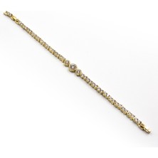 Sose Moda Zirkon Taşlı Su Yolu Model Xuping Kararmaz Bileklik – Gold | Parlak, Zarif ve Dayanıklı