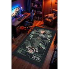 Charmbi Baldur's Gate 3 Desenli Kaymaz Taban Makinede Yıkanabilir Gaming Oyuncu Gamer Genç Odası Halısı
