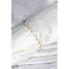Claris Zirkon Taşlı Pirinç Yonca Model Bileklik