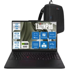 Lenovo Thinkpad P16S Gen4 Intel Core Ultra 7 255H 24GB 4tb SSD 6GB/RTXPRO500 Blackwell 16" Wuxga IPS 400NITS 60Hz Wi-Fi7 Windows 11 Pro Taşınabilir Iş Istasyonu 21QV000YTXP08 + Zettaçanta