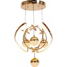 Avonni AV-7014-6118-3BKR-4TK Bakır Kaplama Modern Avize LED Alüminyum Silikon 48X48 cm