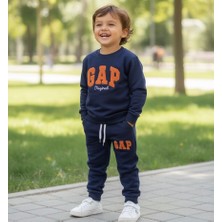 Çocuk İşleri Lacivert Erkek Çocuk Alt Üst Takım 3 Iplik Şardonlu