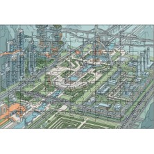 El Emeği Düzenli Şehir Puzzle Yapboz 99 Parça