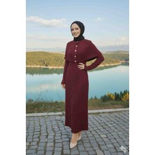 İstemil Tekstil Pelerinli Triko Elbise