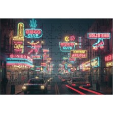 El Emeği Işıklı Şehir Puzzle Yapboz 99 Parça