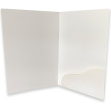 ABB Matbaa 100 Adet Beyaz Cepli Dosya Sunum Evrak Dosyası Baskısız 300 gr A4